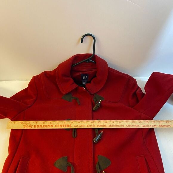 Gap pea coat with toggle buttons large red wool - Picture 8 of 8